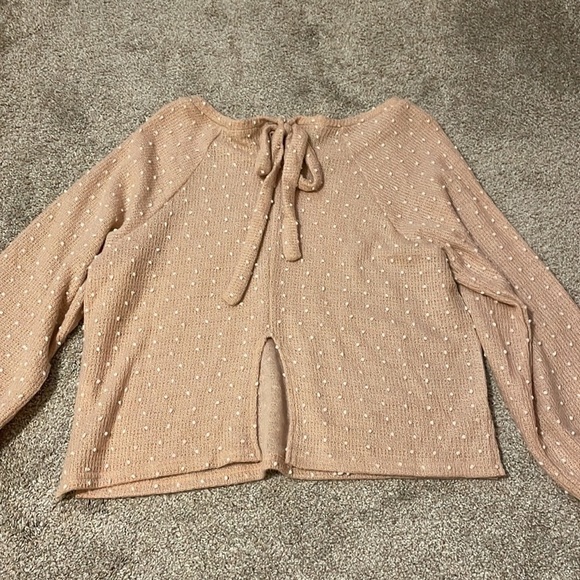 Pink Swiss Dot Sweater - Picture 8 of 11